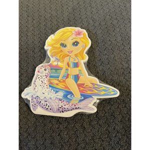 New Lisa Frank Fun Shape Mini Notepad Girl Sea Lion Glitter  H13